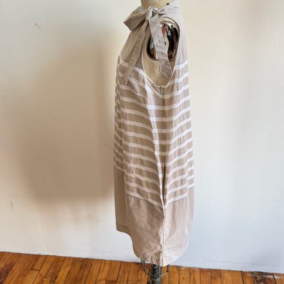 ROSSO35 Beige Striped Cocoon Dress - Picture 6 of 9